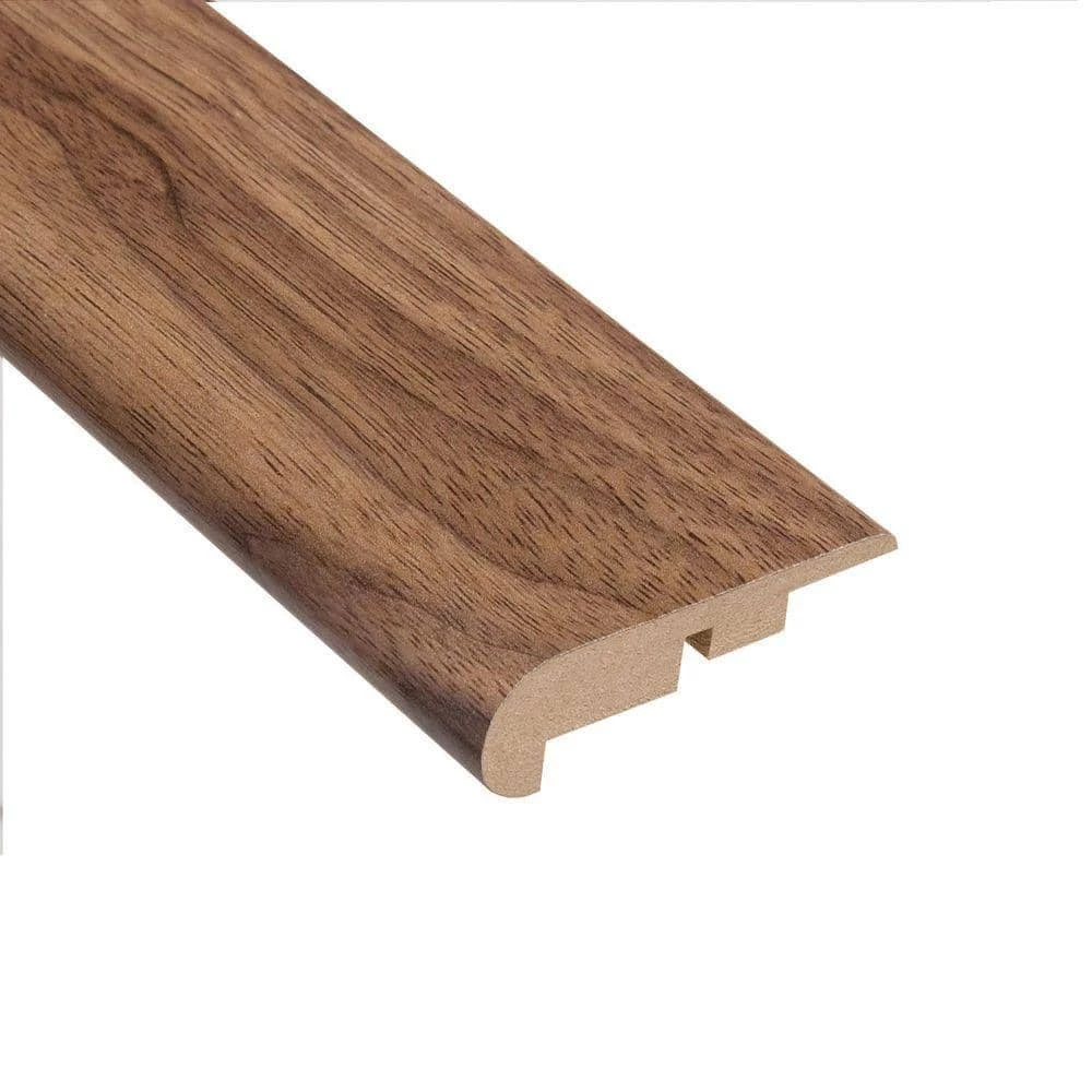 Authentic Walnut 7/16 in. Thick x 2-1/4 in. Wide x 94 in. Length Laminate Stairnose Molding by HOMELEGEND 3 Authentic Walnut 7/16 in. Thick x 2-1/4 in. Wide x 94 in. Length Laminate Stairnose Molding by HOMELEGEND