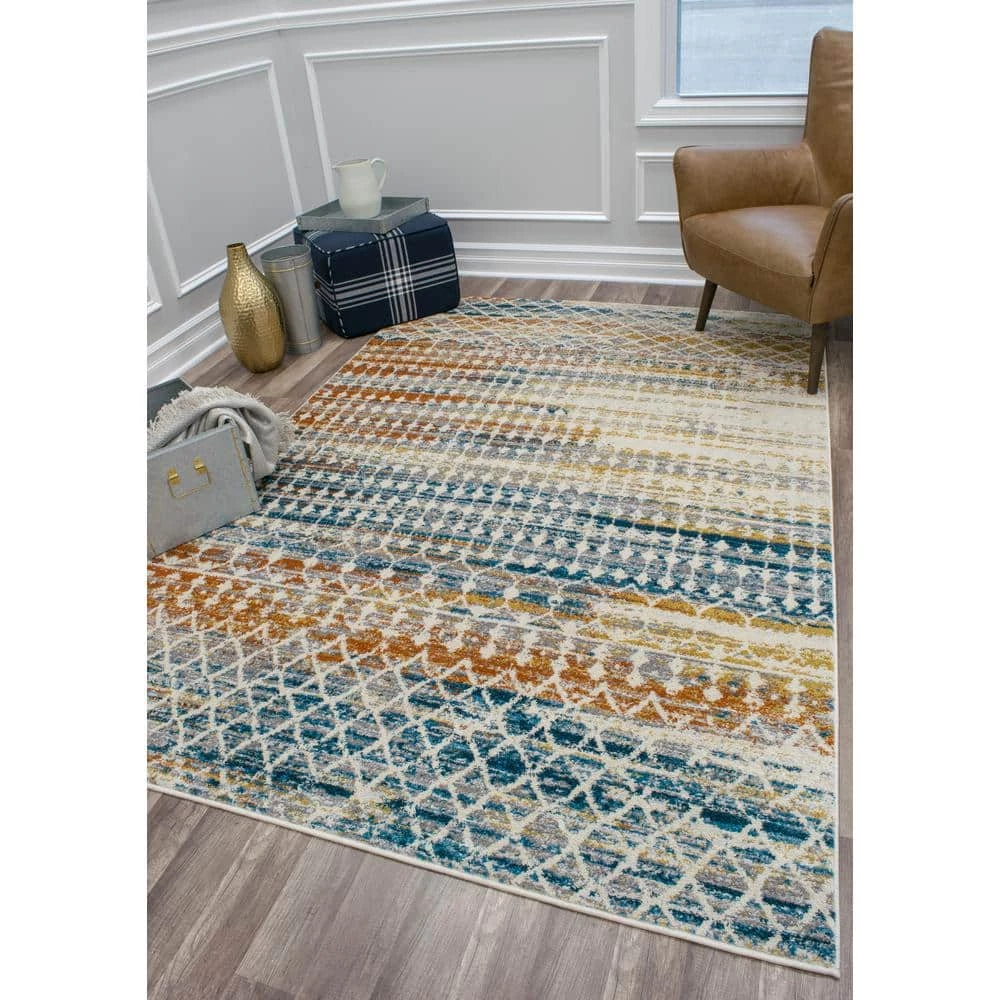 Taylor Tribal Harvest Beige 8 ft. x 10 ft. Area Rug by CosmoLiving by Cosmopolitan 8 Taylor Tribal Harvest Beige 8 ft. x 10 ft. Area Rug by CosmoLiving by Cosmopolitan - Image 6