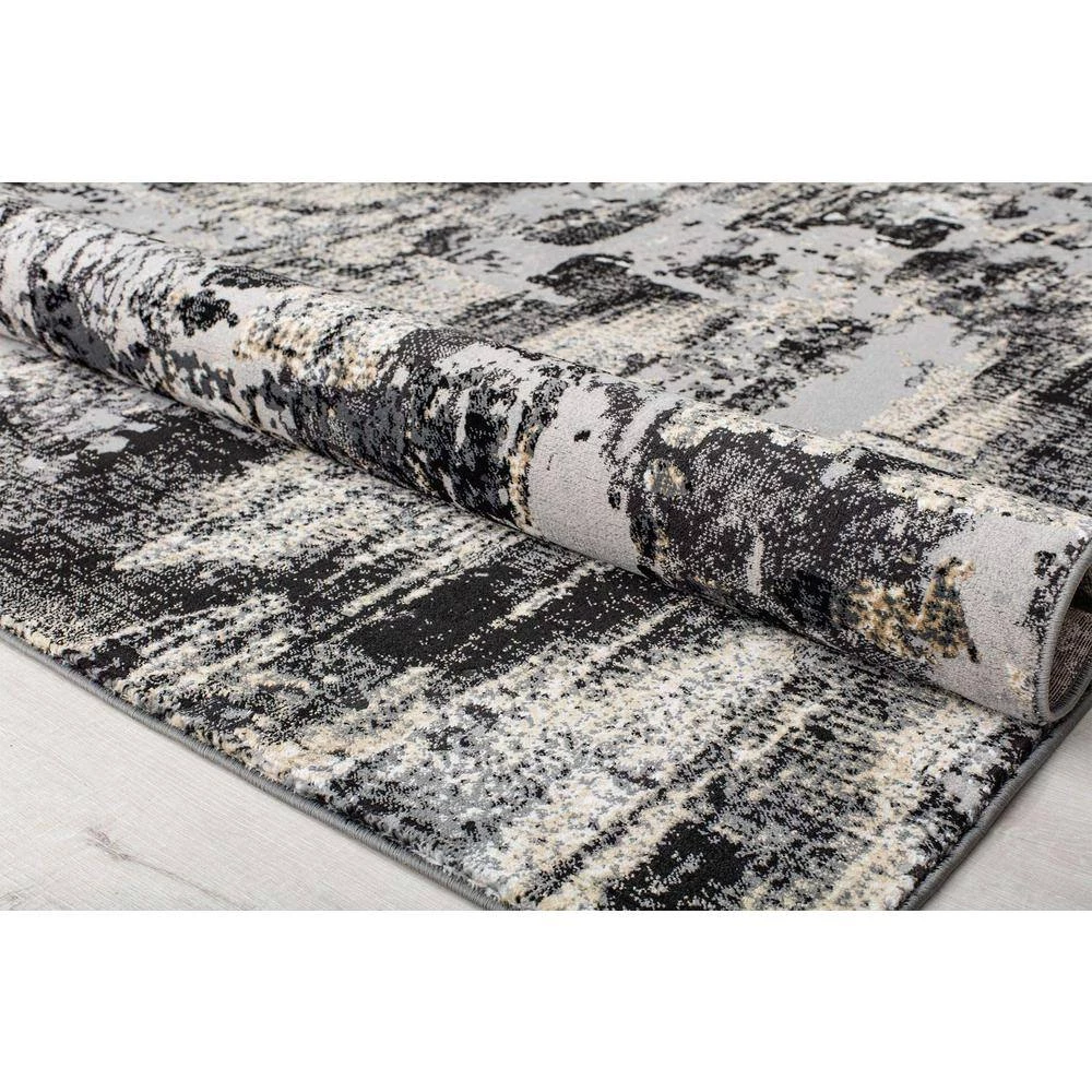 Auden Onyx Black 5 ft. x 7 ft. Area Rug by CosmoLiving by Cosmopolitan 6 Auden Onyx Black 5 ft. x 7 ft. Area Rug by CosmoLiving by Cosmopolitan - Image 4