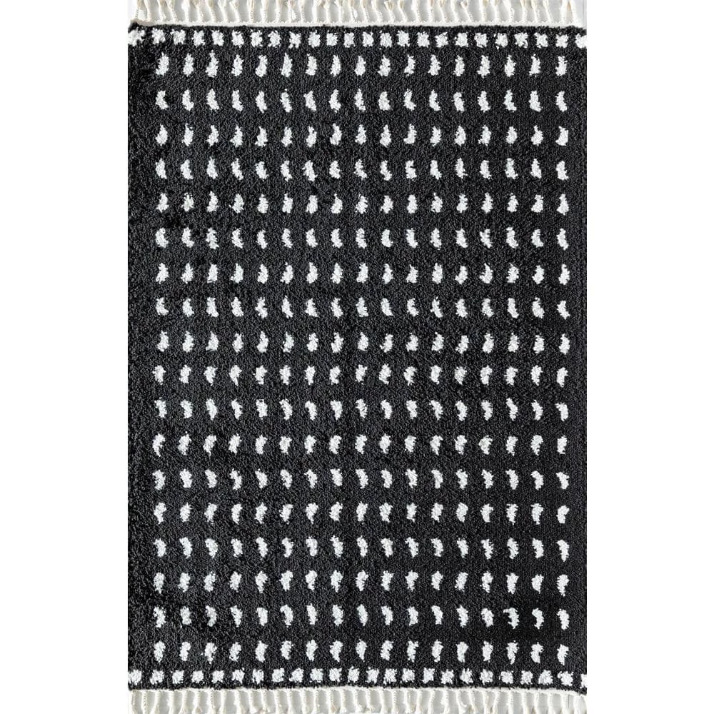 Secret Moment Modern Black 8 ft. x 10 ft. Dots Area Rug by CosmoLiving by Cosmopolitan 3 Secret Moment Modern Black 8 ft. x 10 ft. Dots Area Rug by CosmoLiving by Cosmopolitan