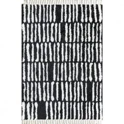 Stormy Nights Modern Black 8 ft. x 10 ft. Geometric Area Rug by CosmoLiving by Cosmopolitan