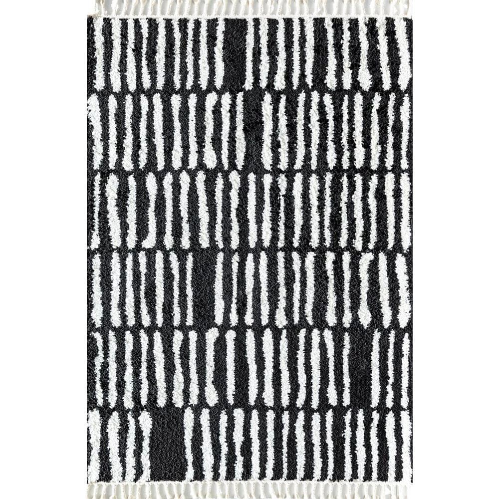 Stormy Nights Modern Black 8 ft. x 10 ft. Geometric Area Rug by CosmoLiving by Cosmopolitan 3 Stormy Nights Modern Black 8 ft. x 10 ft. Geometric Area Rug by CosmoLiving by Cosmopolitan