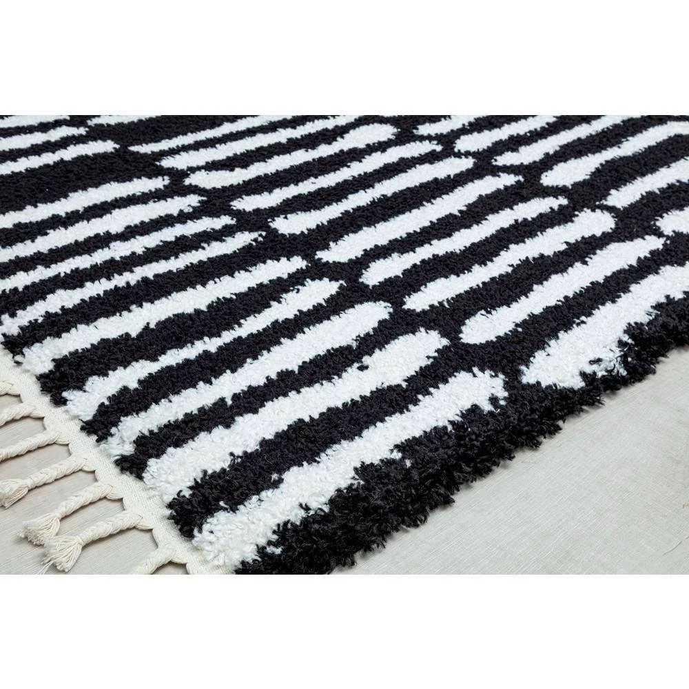 Stormy Nights Modern Black 8 ft. x 10 ft. Geometric Area Rug by CosmoLiving by Cosmopolitan 5 Stormy Nights Modern Black 8 ft. x 10 ft. Geometric Area Rug by CosmoLiving by Cosmopolitan - Image 3