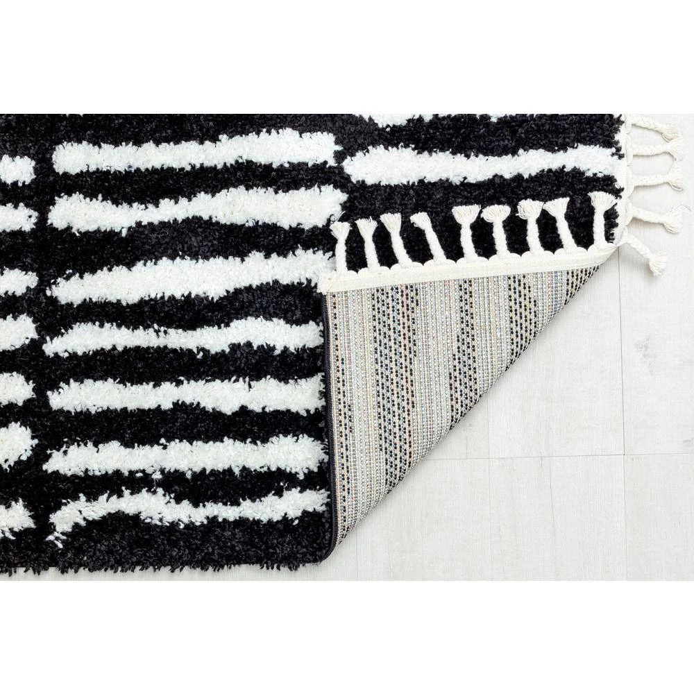 Stormy Nights Modern Black 8 ft. x 10 ft. Geometric Area Rug by CosmoLiving by Cosmopolitan 4 Stormy Nights Modern Black 8 ft. x 10 ft. Geometric Area Rug by CosmoLiving by Cosmopolitan - Image 2