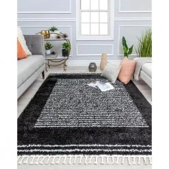 Ebony Twilight Shag Black 8 ft. x 10 ft. Stripe Area Rug by CosmoLiving by Cosmopolitan 9 Ebony Twilight Shag Black 8 ft. x 10 ft. Stripe Area Rug by CosmoLiving by Cosmopolitan -HOMELEGEND Sales black cosmoliving by cosmopolitan area rugs ra32602 31 1000