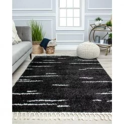 Introspective Black 5 ft. x 7 ft. Abstract Shag Area Rug by CosmoLiving by Cosmopolitan 11 Introspective Black 5 ft. x 7 ft. Abstract Shag Area Rug by CosmoLiving by Cosmopolitan -HOMELEGEND Sales black cosmoliving by cosmopolitan area rugs ra32617 31 1000