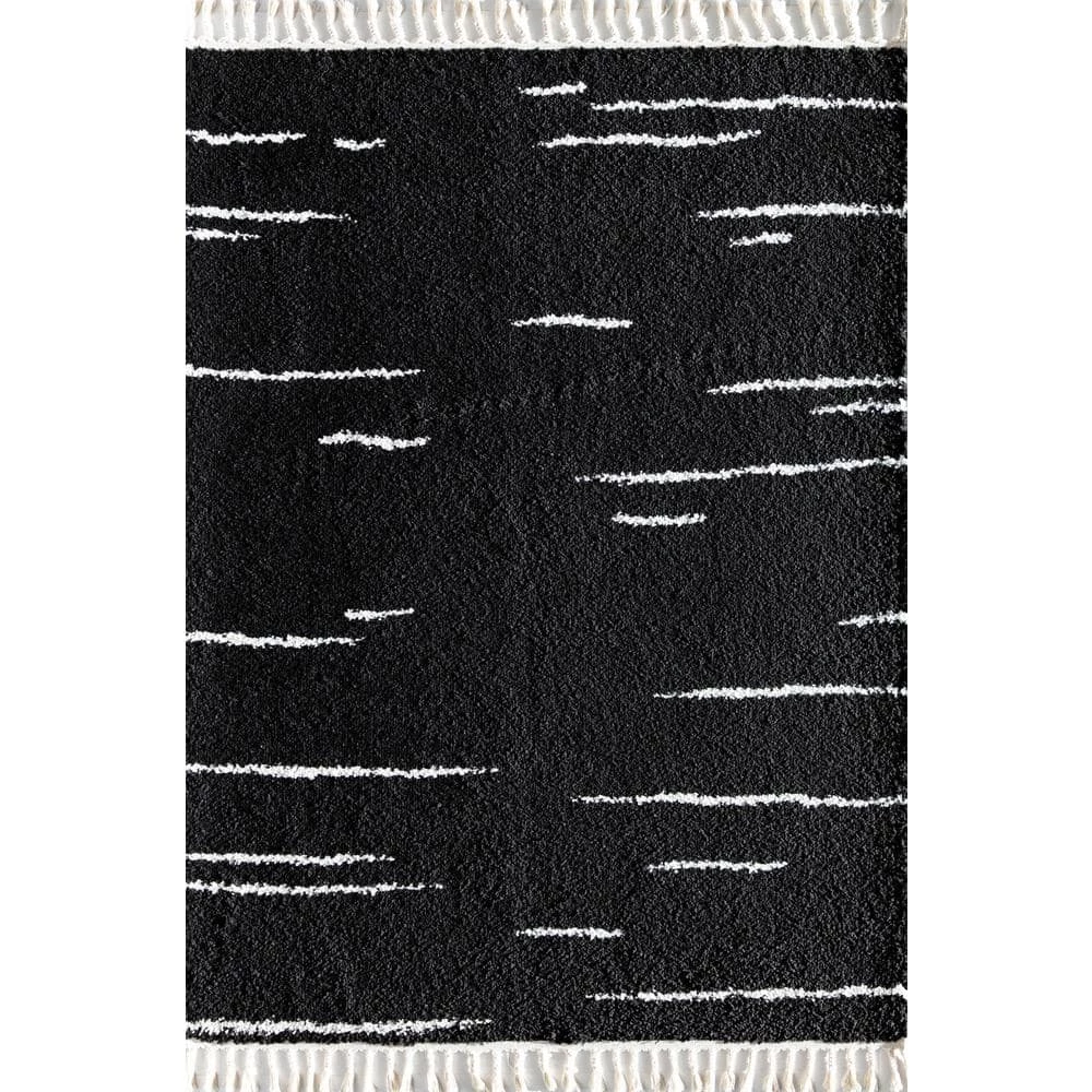 Introspective Black 5 ft. x 7 ft. Abstract Shag Area Rug by CosmoLiving by Cosmopolitan 3 Introspective Black 5 ft. x 7 ft. Abstract Shag Area Rug by CosmoLiving by Cosmopolitan