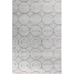 Mercer Mosaic Ivory Blue 8 ft. x 10 ft. Area Rug by CosmoLiving by Cosmopolitan