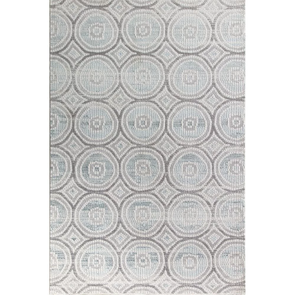 Mercer Mosaic Ivory Blue 8 ft. x 10 ft. Area Rug by CosmoLiving by Cosmopolitan 3 Mercer Mosaic Ivory Blue 8 ft. x 10 ft. Area Rug by CosmoLiving by Cosmopolitan