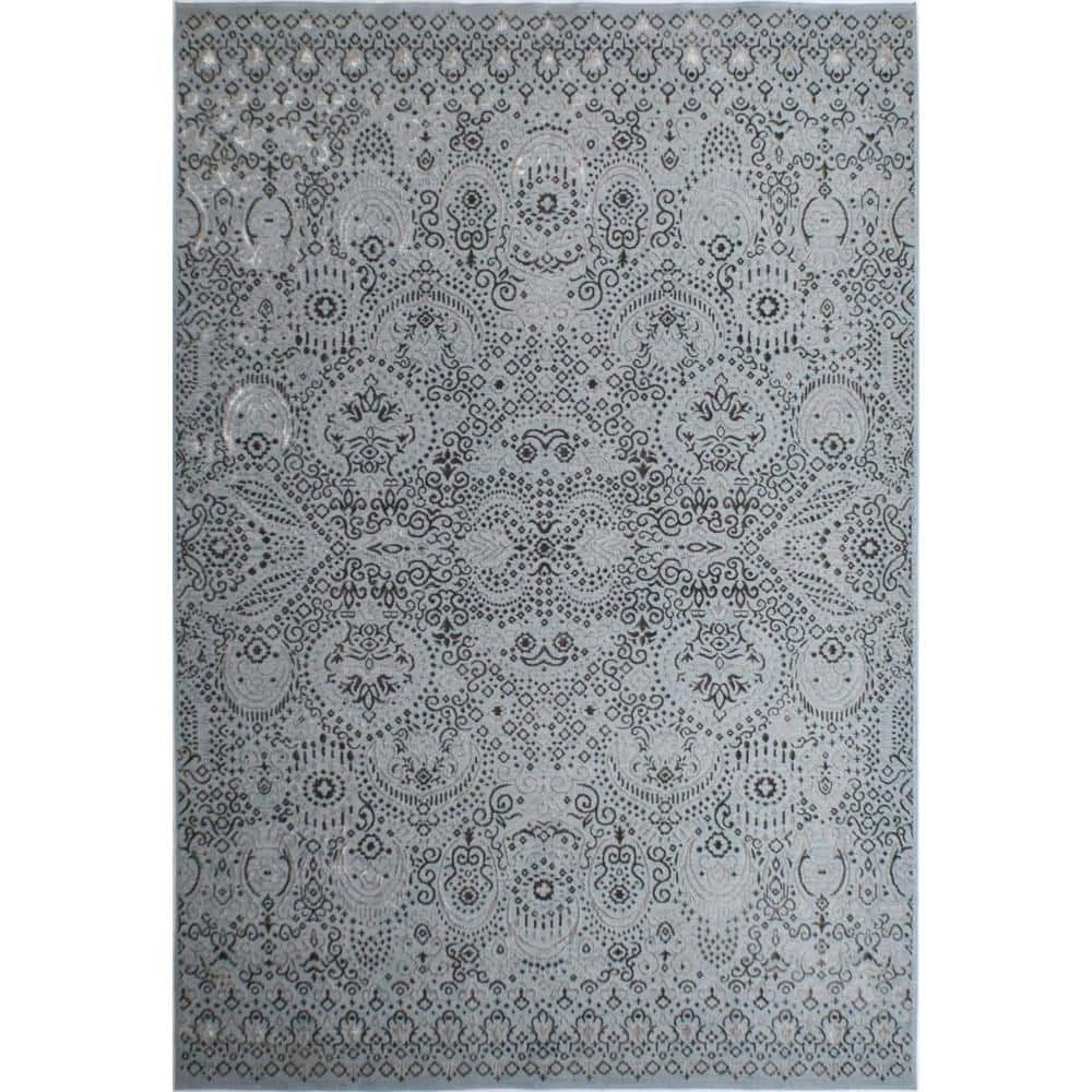 Hazel Helena Alfresco Vintage Blue 5 ft. x 7 ft. Area Rug by CosmoLiving by Cosmopolitan 3 Hazel Helena Alfresco Vintage Blue 5 ft. x 7 ft. Area Rug by CosmoLiving by Cosmopolitan