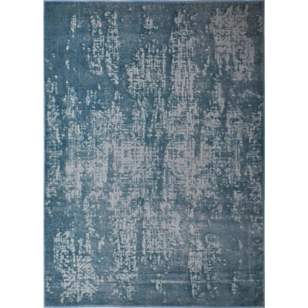 Willow Laurel Soft Sky Blue 8 ft. x 10 ft. Geometric Vintage Area Rug by CosmoLiving by Cosmopolitan 7 Willow Laurel Soft Sky Blue 8 ft. x 10 ft. Geometric Vintage Area Rug by CosmoLiving by Cosmopolitan - Image 5