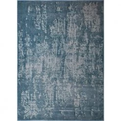 Willow Laurel Soft Sky Blue 8 ft. x 10 ft. Geometric Vintage Area Rug by CosmoLiving by Cosmopolitan
