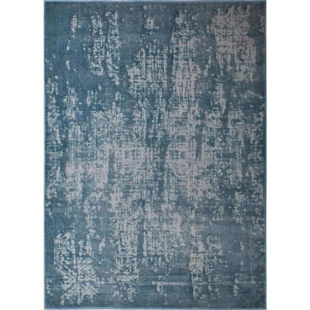 Willow Laurel Soft Sky Blue 8 ft. x 10 ft. Geometric Vintage Area Rug by CosmoLiving by Cosmopolitan 3 Willow Laurel Soft Sky Blue 8 ft. x 10 ft. Geometric Vintage Area Rug by CosmoLiving by Cosmopolitan