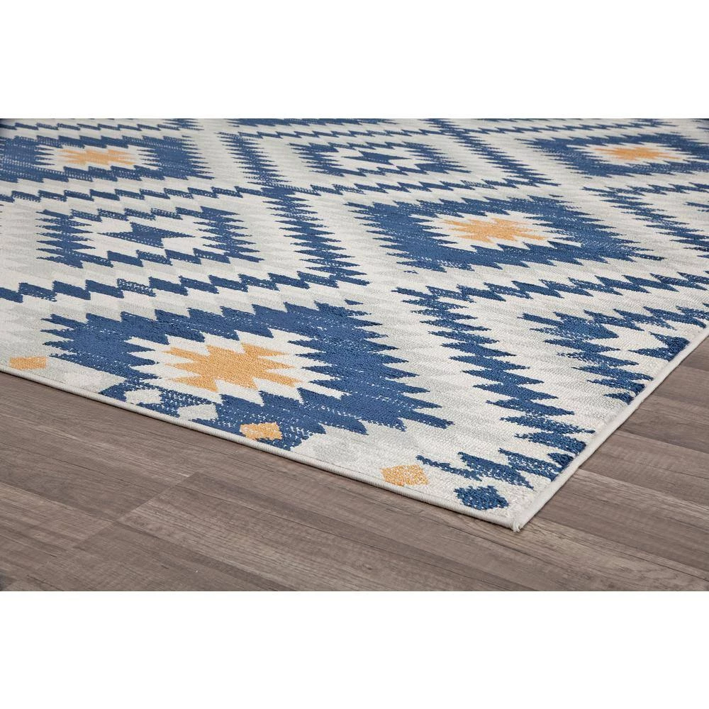 Bodrum Kilim Honey Blue 8 ft. x 10 ft. Area Rug by CosmoLiving by Cosmopolitan 5 Bodrum Kilim Honey Blue 8 ft. x 10 ft. Area Rug by CosmoLiving by Cosmopolitan - Image 3