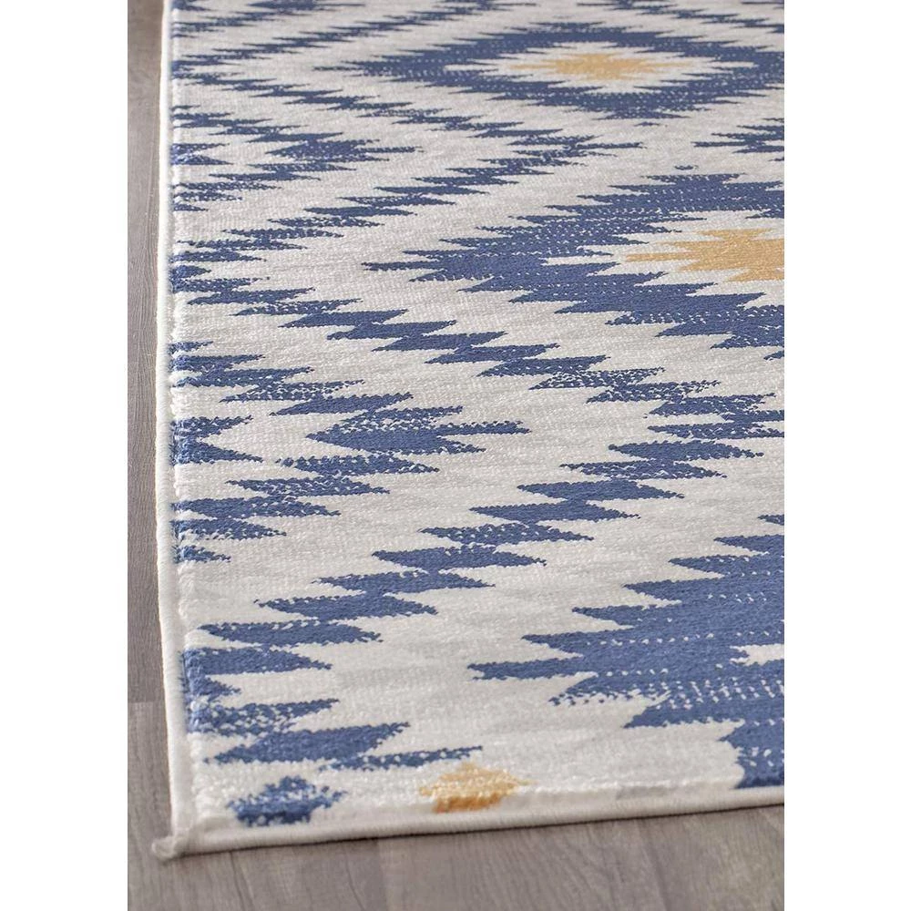 Bodrum Kilim Honey Blue 8 ft. x 10 ft. Area Rug by CosmoLiving by Cosmopolitan 7 Bodrum Kilim Honey Blue 8 ft. x 10 ft. Area Rug by CosmoLiving by Cosmopolitan - Image 5