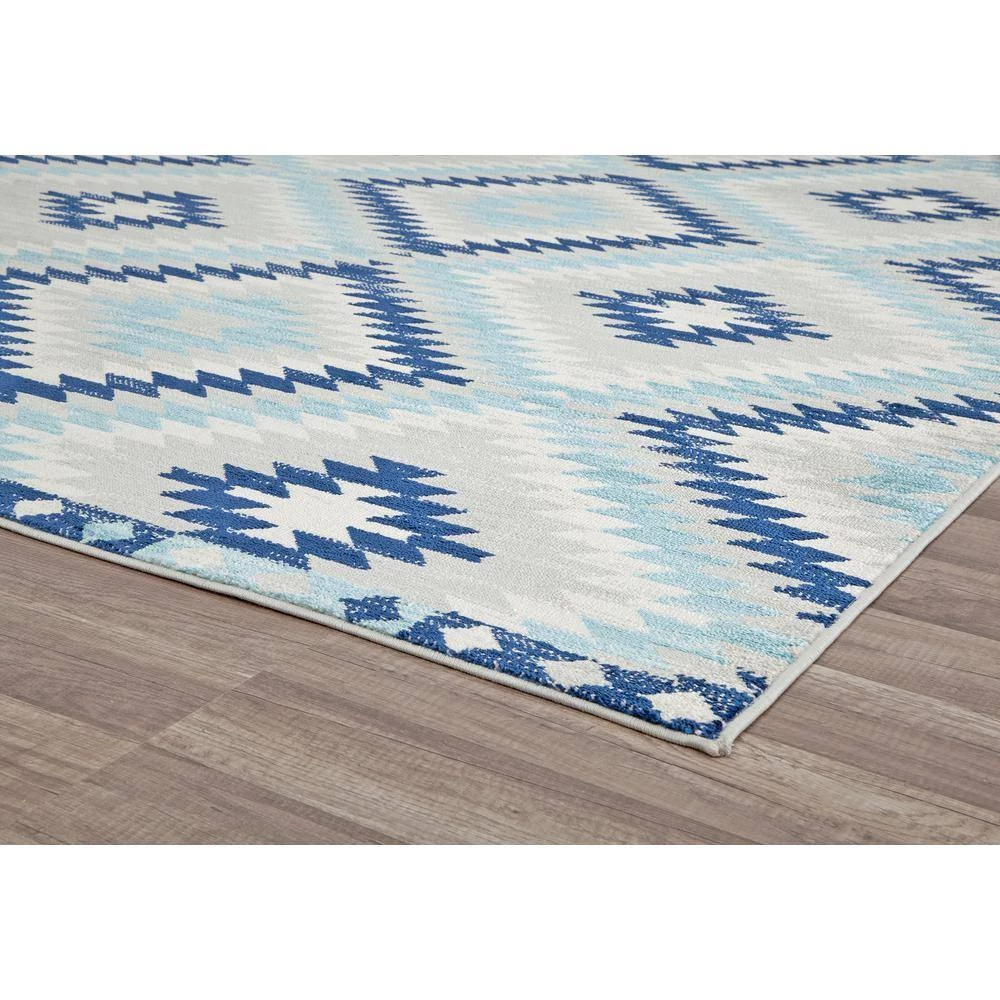 Bodrum Ice Blue 8 ft. x 10 ft. Area Rug by CosmoLiving by Cosmopolitan 5 Bodrum Ice Blue 8 ft. x 10 ft. Area Rug by CosmoLiving by Cosmopolitan - Image 3