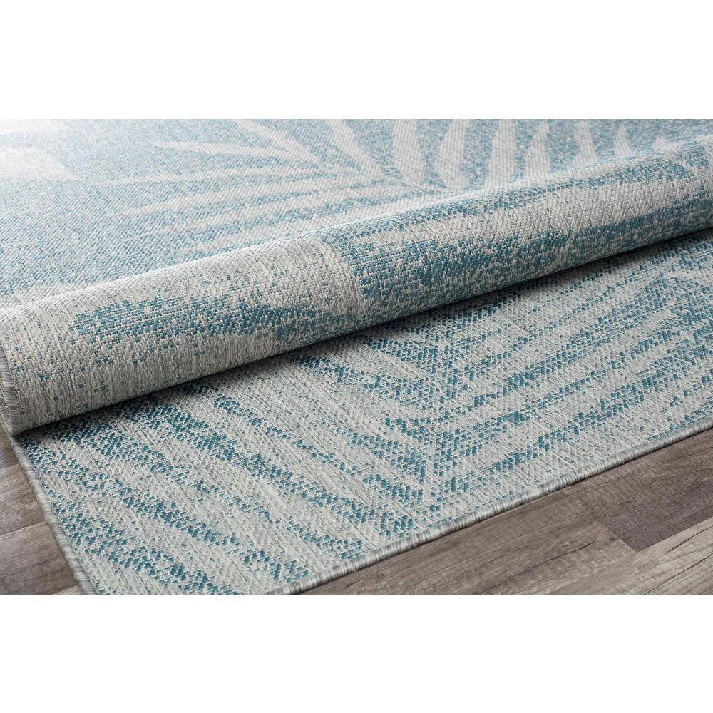 Villa Veranda Blue Fern 5 ft. x 7 ft. Transitional Abstract Area Rug by CosmoLiving by Cosmopolitan 5 Villa Veranda Blue Fern 5 ft. x 7 ft. Transitional Abstract Area Rug by CosmoLiving by Cosmopolitan - Image 3