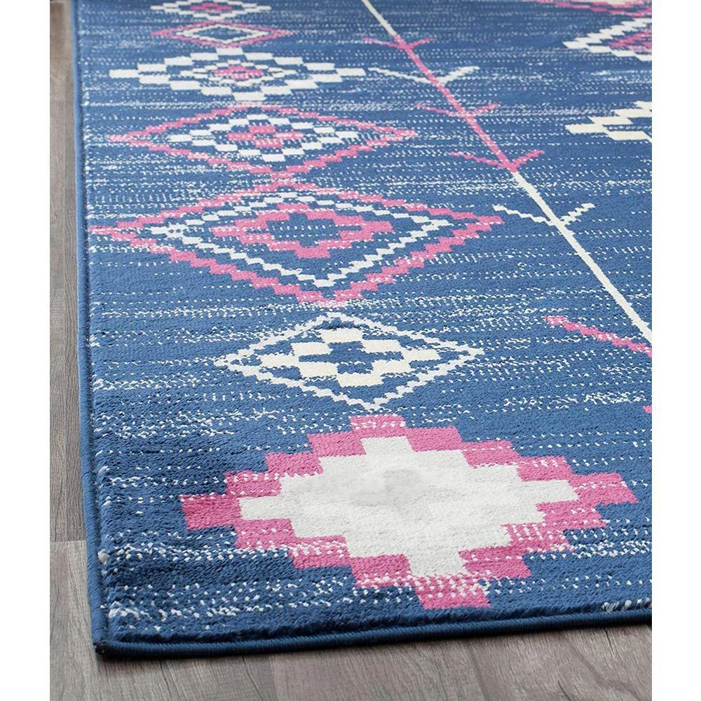 Soleil Native Blue 8 ft. x 12 ft. Tribal Moroccan Area Rug by CosmoLiving by Cosmopolitan 6 Soleil Native Blue 8 ft. x 12 ft. Tribal Moroccan Area Rug by CosmoLiving by Cosmopolitan - Image 4