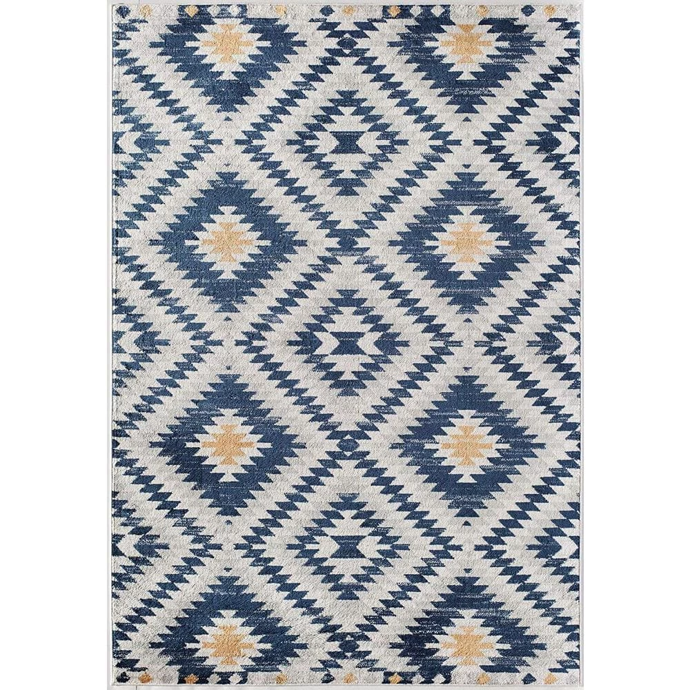 Soleil Kilim Honey Blue Tribal Moroccan 8 ft. x 12 ft. Area Rug by CosmoLiving by Cosmopolitan 3 Soleil Kilim Honey Blue Tribal Moroccan 8 ft. x 12 ft. Area Rug by CosmoLiving by Cosmopolitan