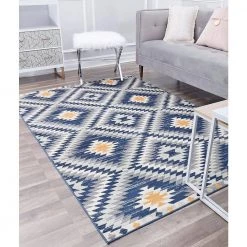 Soleil Kilim Cadet Blue Tribal Moroccan 8 ft. x 12 ft. Area Rug by CosmoLiving by Cosmopolitan 12 Soleil Kilim Cadet Blue Tribal Moroccan 8 ft. x 12 ft. Area Rug by CosmoLiving by Cosmopolitan -HOMELEGEND Sales blue cosmoliving by cosmopolitan area rugs ra30482 4f 1000