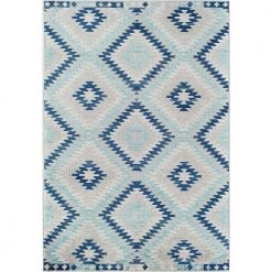 Soleil Ice Blue Tribal Moroccan 8 ft. x 12 ft. Area Rug by CosmoLiving by Cosmopolitan