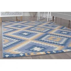 Soleil Kilim Denim Blue Tribal Moroccan 8 ft. x 12 ft. Area Rug by CosmoLiving by Cosmopolitan 14 Soleil Kilim Denim Blue Tribal Moroccan 8 ft. x 12 ft. Area Rug by CosmoLiving by Cosmopolitan -HOMELEGEND Sales blue cosmoliving by cosmopolitan area rugs ra30488 1f 1000