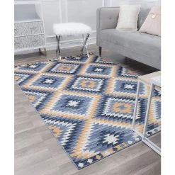 Soleil Kilim Denim Blue Tribal Moroccan 8 ft. x 12 ft. Area Rug by CosmoLiving by Cosmopolitan 13 Soleil Kilim Denim Blue Tribal Moroccan 8 ft. x 12 ft. Area Rug by CosmoLiving by Cosmopolitan -HOMELEGEND Sales blue cosmoliving by cosmopolitan area rugs ra30488 4f 1000