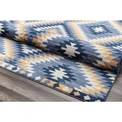 Soleil Kilim Denim Blue Tribal Moroccan 8 ft. x 12 ft. Area Rug by CosmoLiving by Cosmopolitan 11 Soleil Kilim Denim Blue Tribal Moroccan 8 ft. x 12 ft. Area Rug by CosmoLiving by Cosmopolitan -HOMELEGEND Sales blue cosmoliving by cosmopolitan area rugs ra30488 66 1000