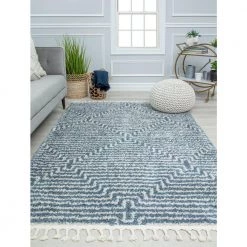 Mellow Whisper Blue 5 ft. x 7 ft. Stripe Modern Area Rug by CosmoLiving by Cosmopolitan 11 Mellow Whisper Blue 5 ft. x 7 ft. Stripe Modern Area Rug by CosmoLiving by Cosmopolitan -HOMELEGEND Sales blue cosmoliving by cosmopolitan area rugs ra32569 31 1000