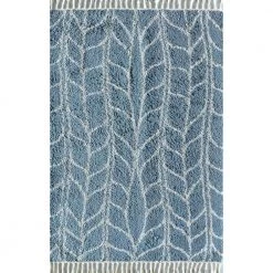 Sky Vine Blue 5 ft. x 7 ft. Geometric Modern Area Rug by CosmoLiving by Cosmopolitan