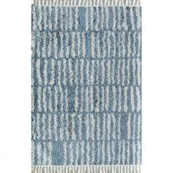 Shallow Waters Blue 5 ft. x 7 ft. Geometric Modern Area Rug by CosmoLiving by Cosmopolitan