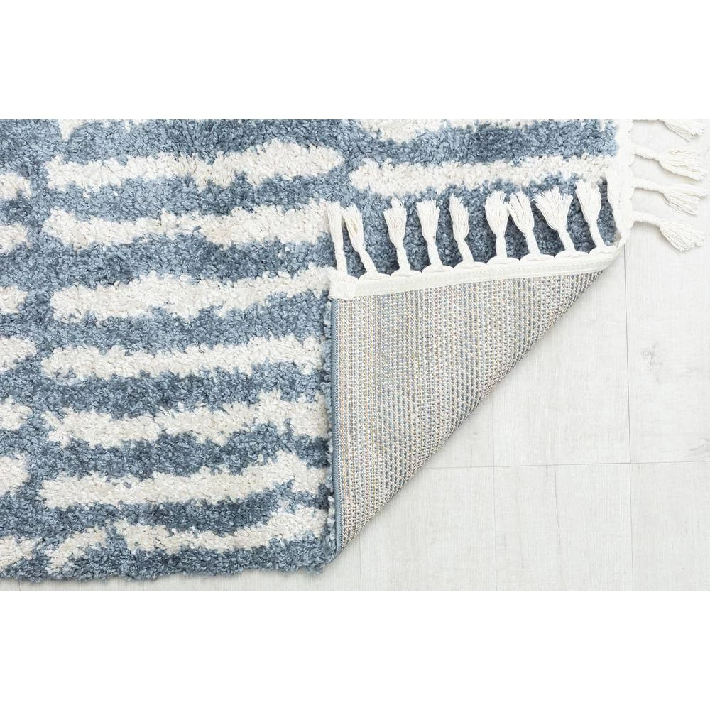 Shallow Waters Modern Blue 8 ft. x 10 ft. Geometric Area Rug by CosmoLiving by Cosmopolitan 4 Shallow Waters Modern Blue 8 ft. x 10 ft. Geometric Area Rug by CosmoLiving by Cosmopolitan - Image 2