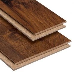 Distressed Barrett Hickory 3/8 in.T x 3-1/2 in. 6-1/2 in. W Varying Length Click Lock Hardwood Floor (26.25 sq.ft./case) by HOMELEGEND -HOMELEGEND Sales brown homelegend engineered hardwood hl139h 31 1000