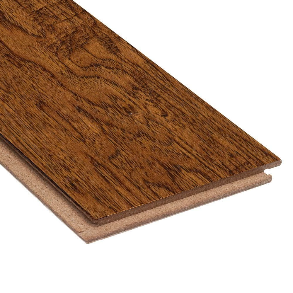 Hand Scraped Distressed Palmero Hickory 3/8 in. T x 5 in. W x Varying Length Click Lock Hardwood Flr (26.25 sq. ft. /cs) by HOMELEGEND 4 Hand Scraped Distressed Palmero Hickory 3/8 in. T x 5 in. W x Varying Length Click Lock Hardwood Flr (26.25 sq. ft. /cs) by HOMELEGEND - Image 2