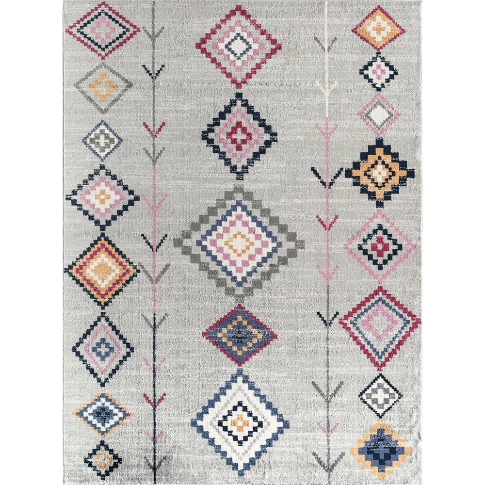 Blume Prabal Gray 5 ft. x 7 ft Area Rug by CosmoLiving by Cosmopolitan 3 Blume Prabal Gray 5 ft. x 7 ft Area Rug by CosmoLiving by Cosmopolitan