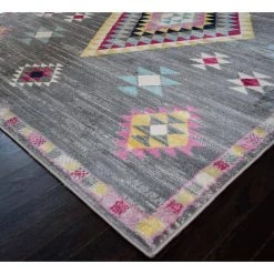 Blume Violetta Gray 5 ft. x 7 ft. Area Rug by CosmoLiving by Cosmopolitan -HOMELEGEND Sales gray cosmoliving by cosmopolitan area rugs ra27417 c3 1000