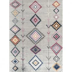 Bodrum Soleil Native Gray Tribal 8 ft. x 12 ft. Area Rug by CosmoLiving by Cosmopolitan
