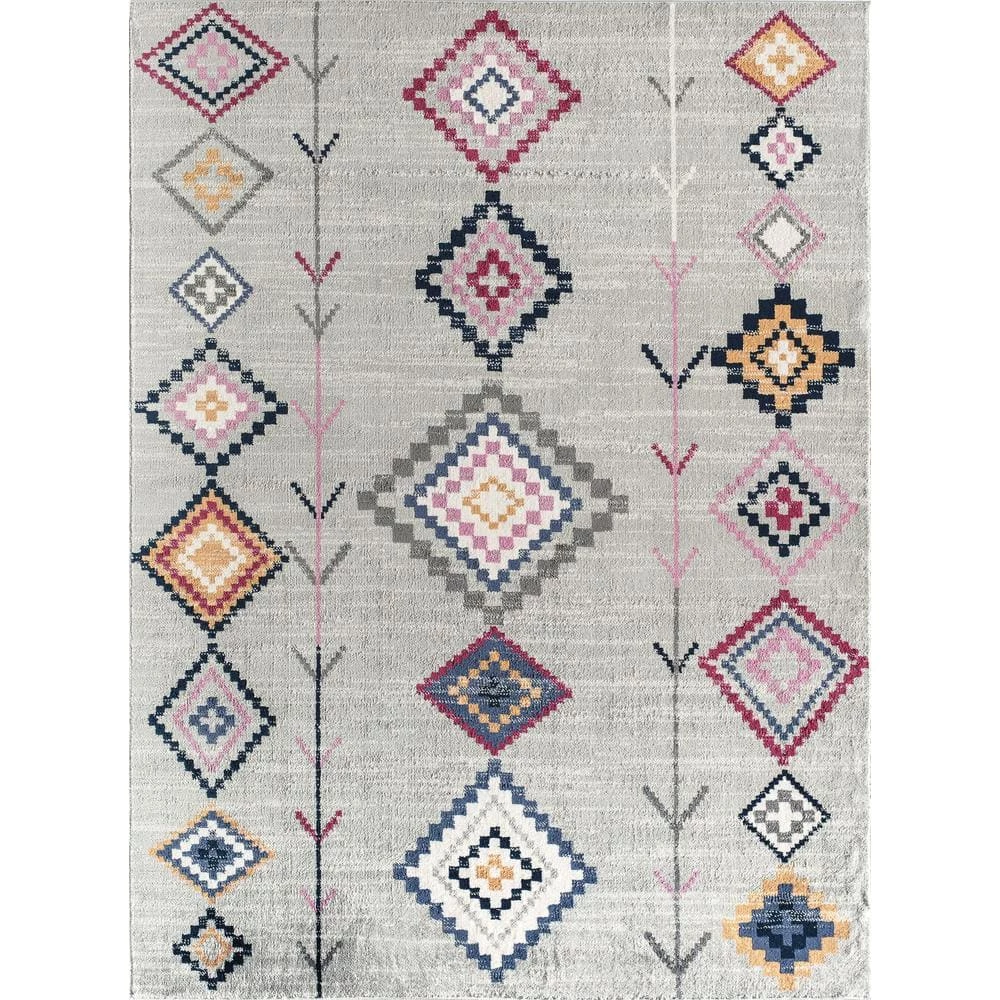 Bodrum Soleil Native Gray Tribal 8 ft. x 12 ft. Area Rug by CosmoLiving by Cosmopolitan 3 Bodrum Soleil Native Gray Tribal 8 ft. x 12 ft. Area Rug by CosmoLiving by Cosmopolitan