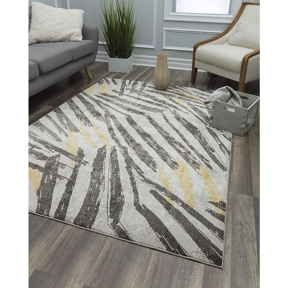 Celine GoldenTouch Gray 5 ft. x 7 ft. Area Rug by CosmoLiving by Cosmopolitan 7 Celine GoldenTouch Gray 5 ft. x 7 ft. Area Rug by CosmoLiving by Cosmopolitan - Image 5