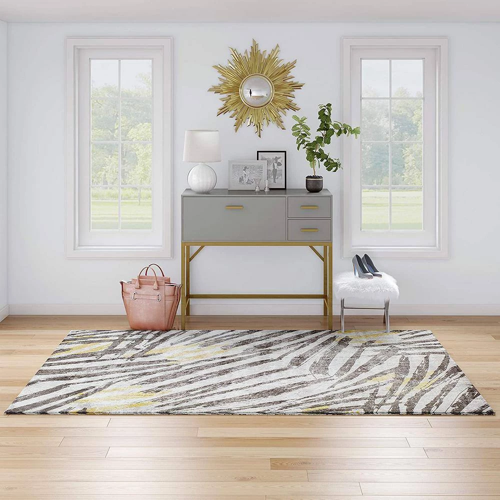 Celine GoldenTouch Gray 8 ft. x 10 ft. Area Rug by CosmoLiving by Cosmopolitan 4 Celine GoldenTouch Gray 8 ft. x 10 ft. Area Rug by CosmoLiving by Cosmopolitan - Image 2