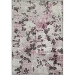 Celine Pink Elegance Gray 5 ft. x 7 ft. Area Rug by CosmoLiving by Cosmopolitan