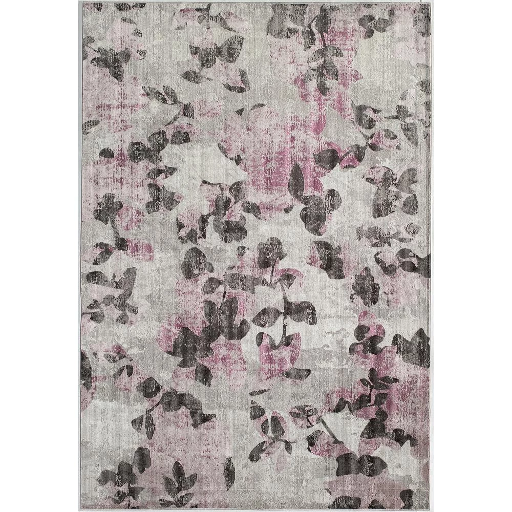 Celine Pink Elegance Gray 5 ft. x 7 ft. Area Rug by CosmoLiving by Cosmopolitan 3 Celine Pink Elegance Gray 5 ft. x 7 ft. Area Rug by CosmoLiving by Cosmopolitan