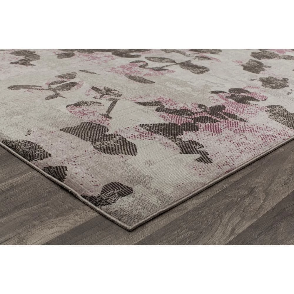 Celine Pink Elegance Gray 5 ft. x 7 ft. Area Rug by CosmoLiving by Cosmopolitan 5 Celine Pink Elegance Gray 5 ft. x 7 ft. Area Rug by CosmoLiving by Cosmopolitan - Image 3