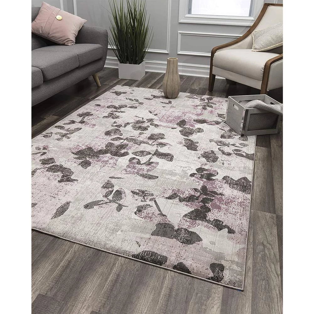 Celine Pink Elegance Gray 8 ft. x 10 ft. Area Rug by CosmoLiving by Cosmopolitan 6 Celine Pink Elegance Gray 8 ft. x 10 ft. Area Rug by CosmoLiving by Cosmopolitan - Image 4