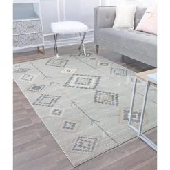 Hailey Amaranth Gray 5 ft. x 7 ft. Area Rug by CosmoLiving by Cosmopolitan -HOMELEGEND Sales gray cosmoliving by cosmopolitan area rugs ra28264 1f 1000