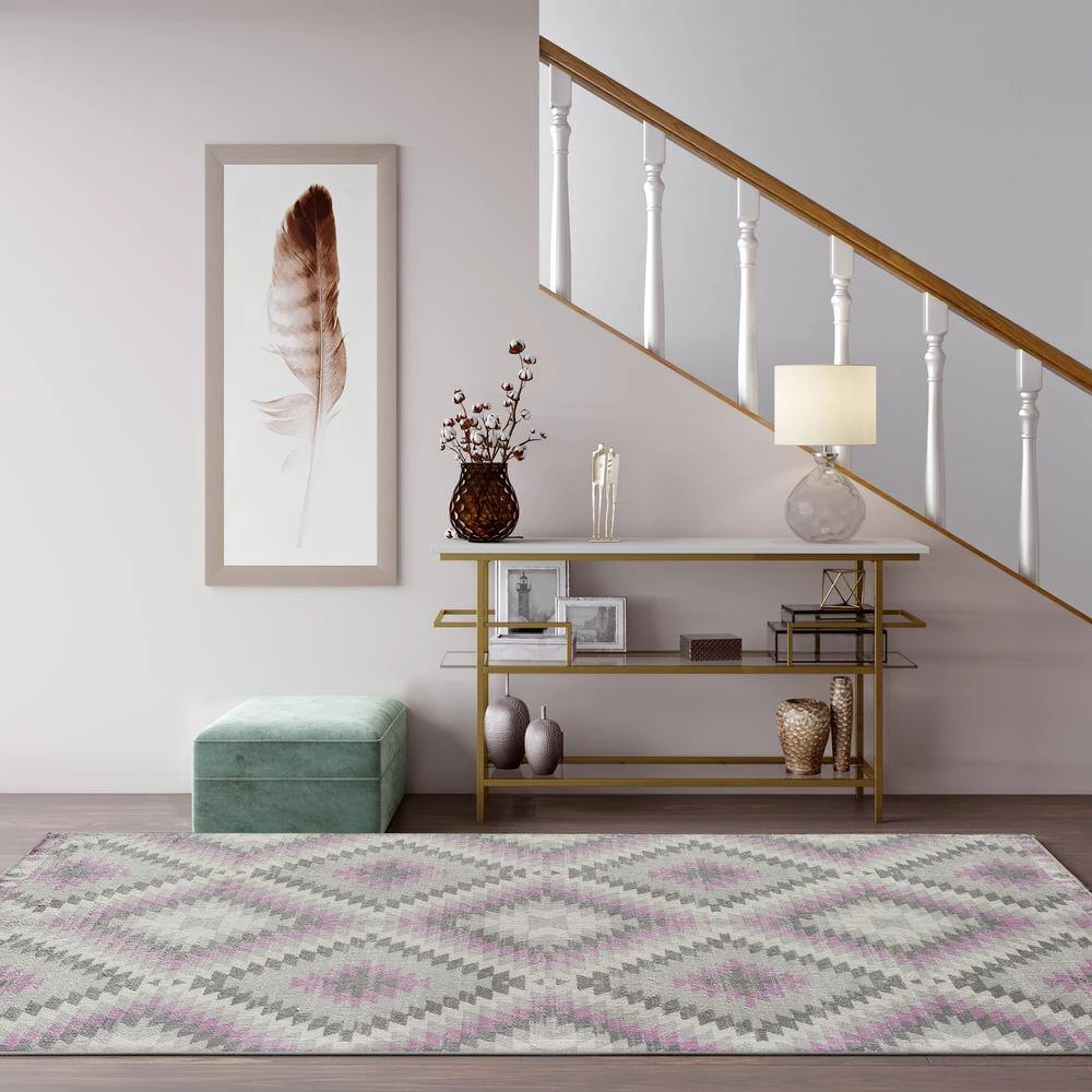 Bodrum Taffy Gray 8 ft. x 10 ft. Area Rug by CosmoLiving by Cosmopolitan 4 Bodrum Taffy Gray 8 ft. x 10 ft. Area Rug by CosmoLiving by Cosmopolitan - Image 2