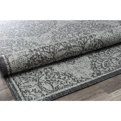 Villa Veranda Sandy Blossom Gray 5 ft. x 7 ft. Transitional Abstract Area Rug by CosmoLiving by Cosmopolitan -HOMELEGEND Sales gray cosmoliving by cosmopolitan area rugs ra28412 c3 1000