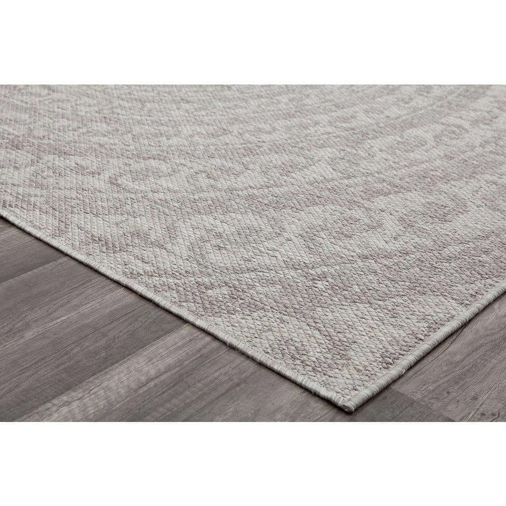Villa Veranda Icy Swirl Gray 8 ft. x 10 ft. Transitional Abstract Area Rug by CosmoLiving by Cosmopolitan 4 Villa Veranda Icy Swirl Gray 8 ft. x 10 ft. Transitional Abstract Area Rug by CosmoLiving by Cosmopolitan - Image 2