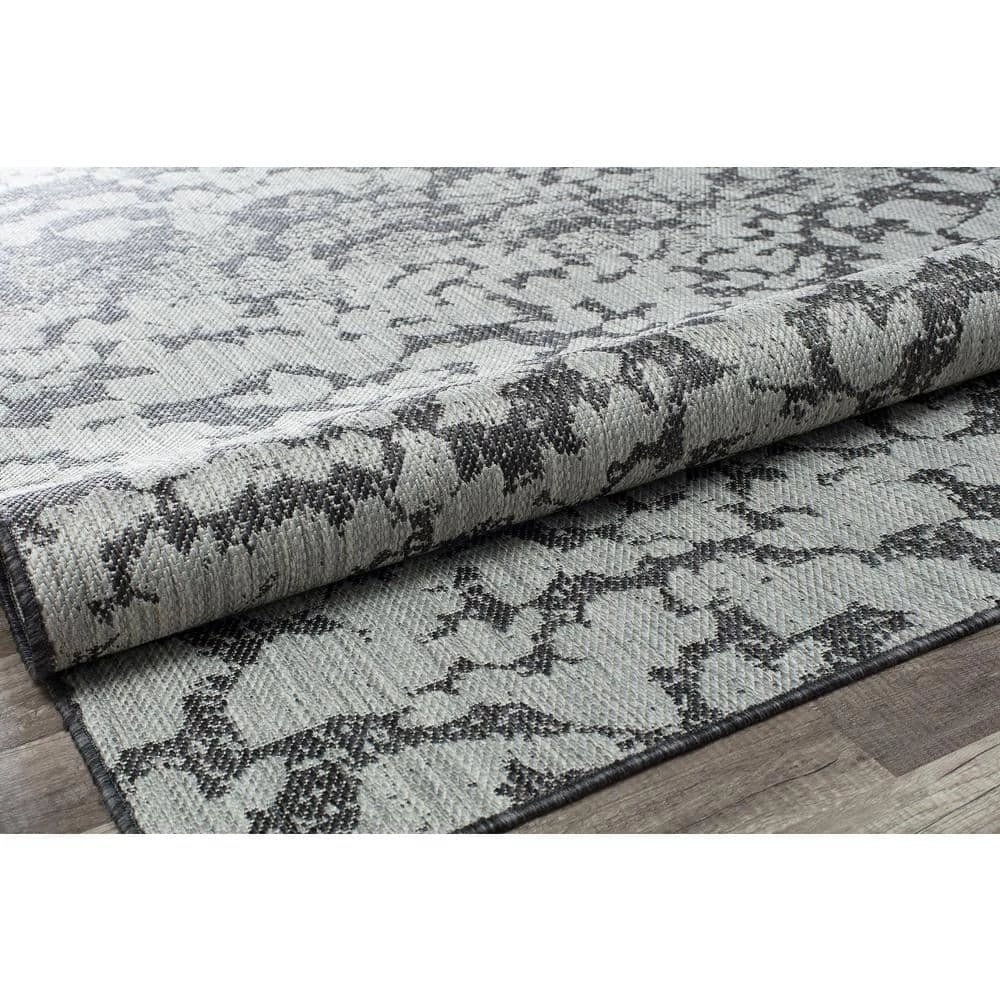 Villa Veranda Southern Hickory Gray Transitional Abstract 5 ft. x 7 ft. Area Rug by CosmoLiving by Cosmopolitan 6 Villa Veranda Southern Hickory Gray Transitional Abstract 5 ft. x 7 ft. Area Rug by CosmoLiving by Cosmopolitan - Image 4