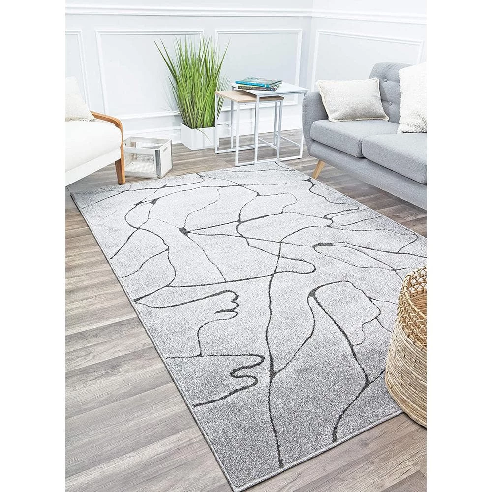 Cadence Granite Gray 5 ft. x 7 ft. Area Rug by CosmoLiving by Cosmopolitan 4 Cadence Granite Gray 5 ft. x 7 ft. Area Rug by CosmoLiving by Cosmopolitan - Image 2